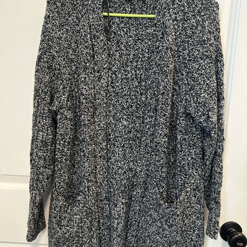 American Eagle Outfitters Marled Cardigan Black & White Womens size XS/S